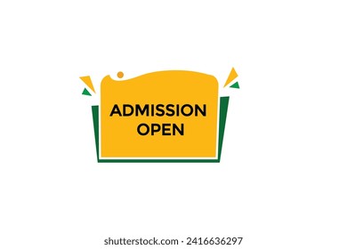 new website, click button learn admission open  level, sign, speech, bubble  banner
