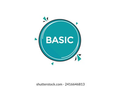 new website, click button learn basic level, sign, speech, bubble  banner
