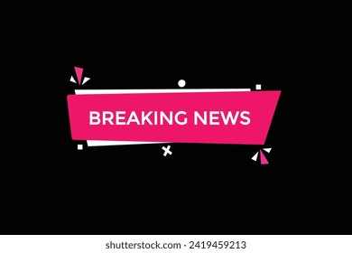 nuevo sitio web, haga clic en botón aprender nivel de noticias de última hora, signo, discurso, banner de burbuja
