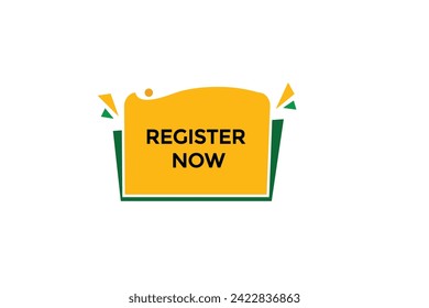 new website, click button learn register now level, sign, speech, bubble  banner
