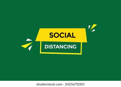 new website, click button learn social distancing level, sign, speech, bubble  banner
