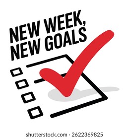 New Week New Goals T Shirt Design