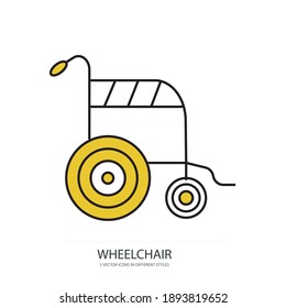 new wheelchair vector type icon
