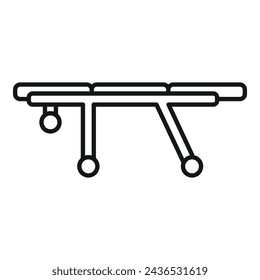 New wheels bed icon outline vector. Emergency help. Care clinic center location