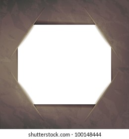 New white card on the old paper background