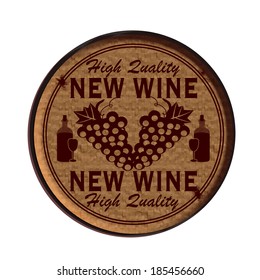 new wine label stamp vector illustration