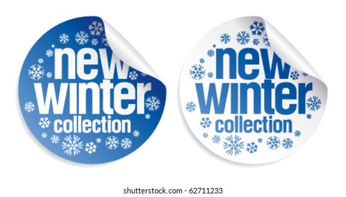 New winter collection stickers set