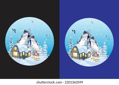 New Winter T-Shirt Design Template