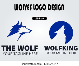 The new wolves logo design for company and other