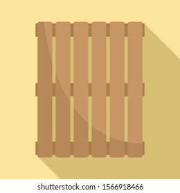 New wood pallet icon. Flat illustration of new wood pallet vector icon for web design