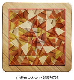 new wooden background with abstract ornament can use like minimal design