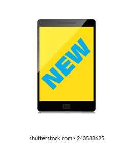 New word display on High-quality smartphone screen.