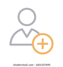 new worker vector color line icon 