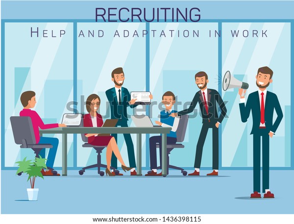 New Workers Adaptation Flat Vector Banner Business Finance Stock