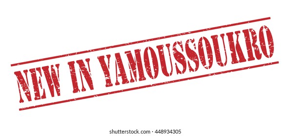 new in yamoussoukro vector stamp on white background