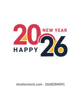 New year 2 0 2 6 vector design