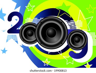 New Year 2009, background. Vector illustration.