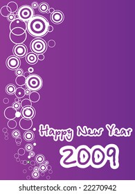 new year 2009 greeting pattern, design