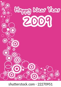 new year 2009 greeting pattern, design