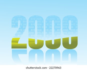 new year 2009 greeting pattern, design