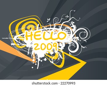 padrão de saudação de ano novo 2009, design
