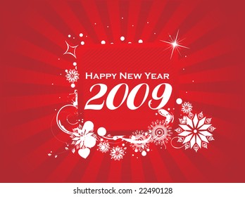 nuevo año 2009, ilustración vectorial