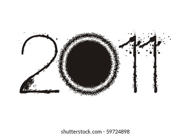 new year 2010 in white background. Vector illustration