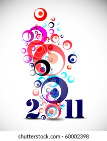 new year 2010 in white background. Vector illustration