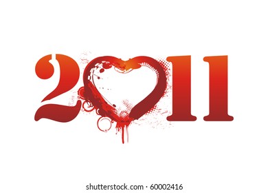 new year 2010 in white background. Vector illustration