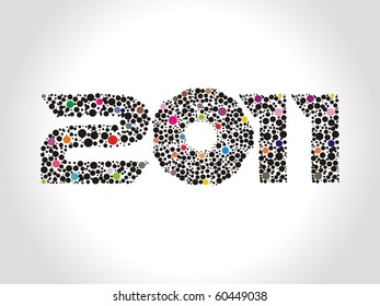 new year 2010 in white background. Vector illustration