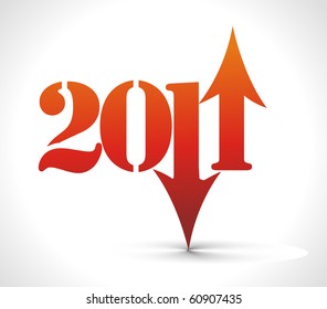 new year 2010 in white background. Vector illustration