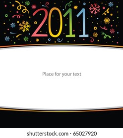 new year 2010 in white background. Vector illustration