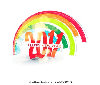 new year 2011 in colorful background design. Vector illustration