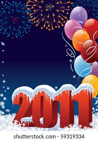 New Year 2011 decoration with copy space for your message