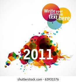 Año Nuevo 2011 - diseño gráfico divertido