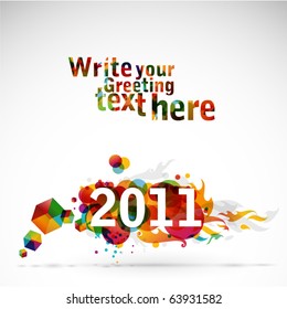 New Year 2011 - funky graphic design