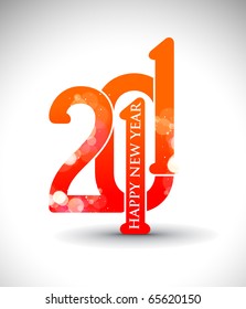 new year 2011 in white background. Vector illustration