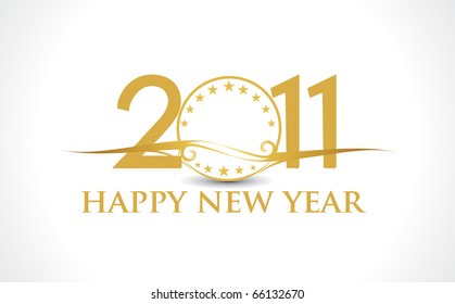 new year 2011 in white background. Vector illustration