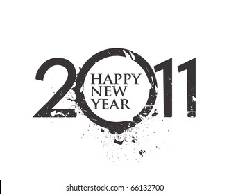 new year 2011 in white background. Vector illustration