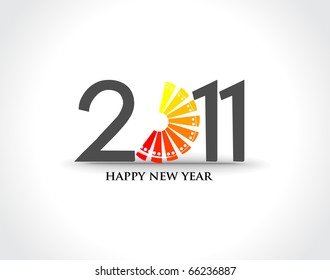 new year 2011 in white background. Vector illustration