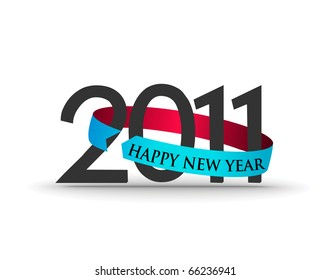new year 2011 in white background. Vector illustration