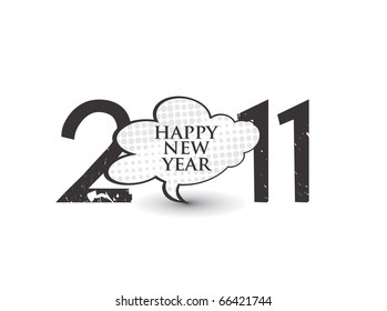 new year 2011 in white background. Vector illustration