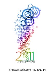 new year 2011 in white background. Vector illustration