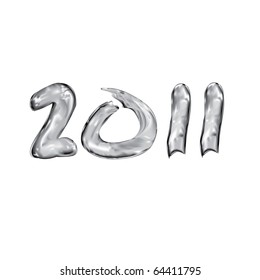 New year 2011 word that design with water