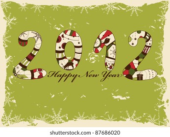 New year 2012 greeting card