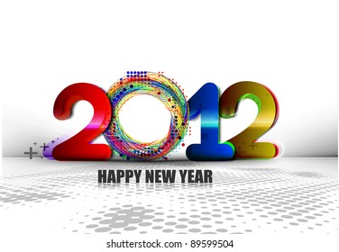 New year 2012 poster background. Vector illustration