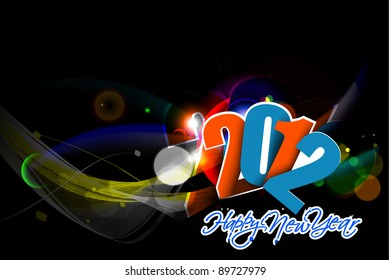 New year 2012 poster background. Vector illustration