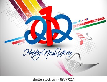 New year 2012 poster background. Vector illustration