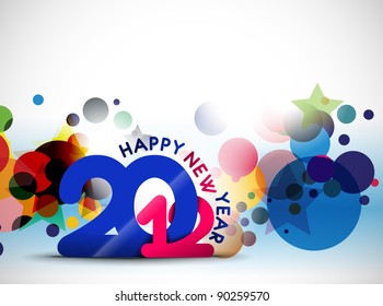 New year 2012 poster circle design. Vector illustration
