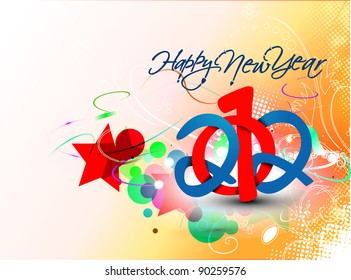 New year 2012 poster design. Vector illustration